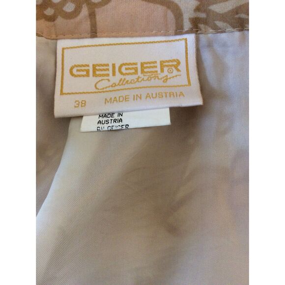 Geiger Collections Austria Size 38 100% Silk skirt Top Set Floral US 8 - Picture 2 of 12